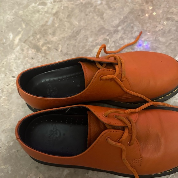 Dr. Martens Orange Leather Oxfords - Picture 4 of 15